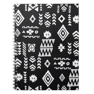 Caderno Espiral Geométrico tribal: fundo sem costura na moda.