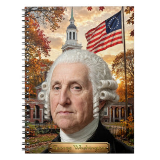 Caderno Espiral George Washington: 1º Presidente dos EUA