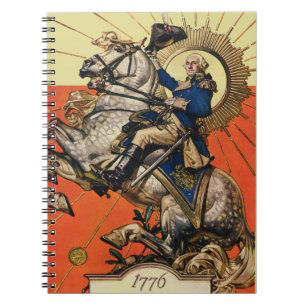 Caderno Espiral George Washington a cavalo