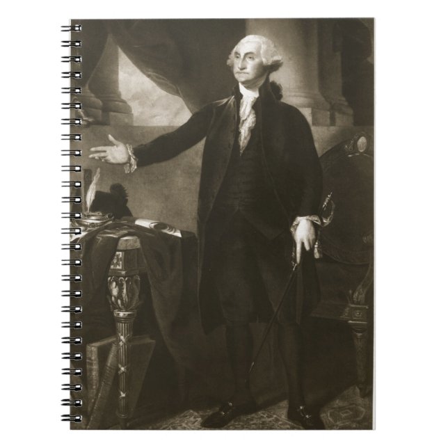 Caderno Espiral George Washington, ø presidente do Sta unido (Frente)