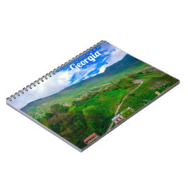 Caderno Espiral Georgia Causa Montanhas Paisagem Natureza