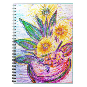 Caderno Espiral Gerberas
