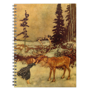 Caderno Espiral Gerda e o Reindeer de Dulac Vintage