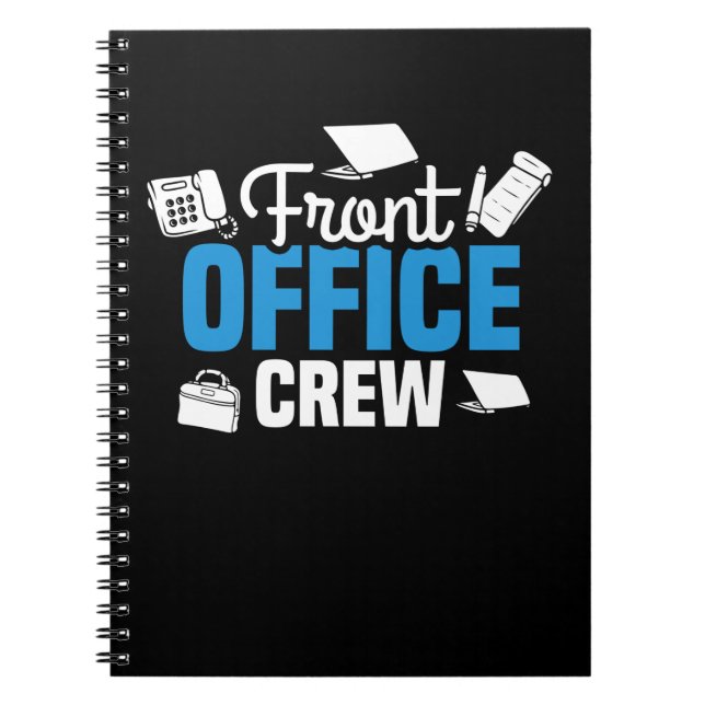 Caderno Espiral Gerenciador do Office Crew Front-Office (Frente)