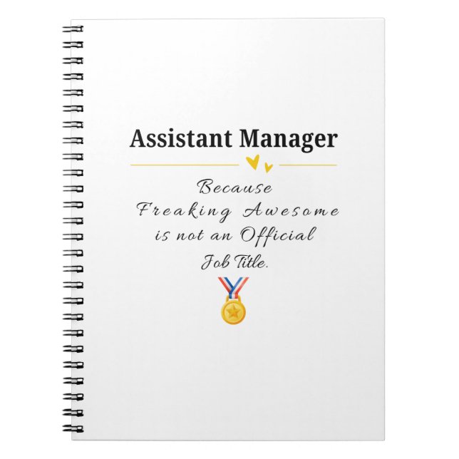Caderno Espiral Gerente Assistente (Frente)
