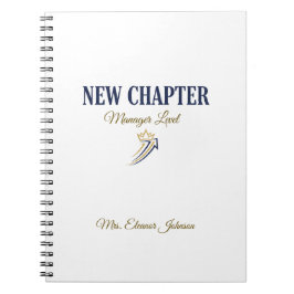 Caderno Espiral Gerente de Novo Capítulo Personalizado Nível