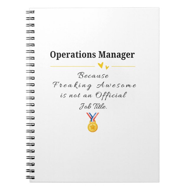 Caderno Espiral Gerente de Operações (Frente)