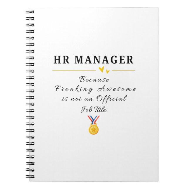 Caderno Espiral Gerente de RH (Frente)