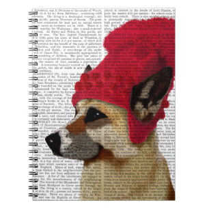 Caderno Espiral German shepherd em Red Wooly Hat