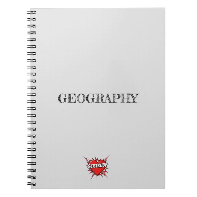 Caderno Espiral Gertrude Heart Gray (Frente)