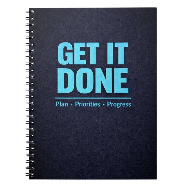 Caderno Espiral Get It Done Blue Motivational Planner (Frente)