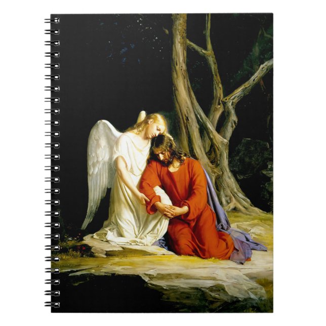 Caderno Espiral Gethsemane de Carl Bloch. Christian Gift (Frente)