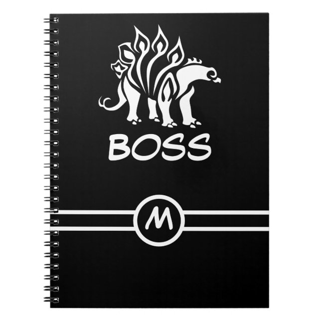 Caderno Espiral Ghost White Stegossauro Espetou Dinossauro (Frente)