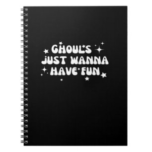Caderno Espiral Ghouls Só Quer Divertir-Se Com Design Básico