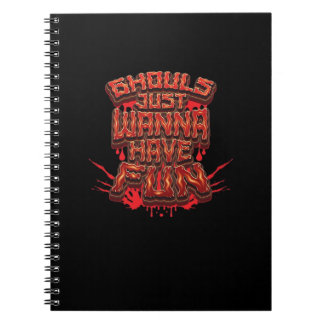 Caderno Espiral Ghouls Só Quer Divertir-Se - Figurino De Halloween