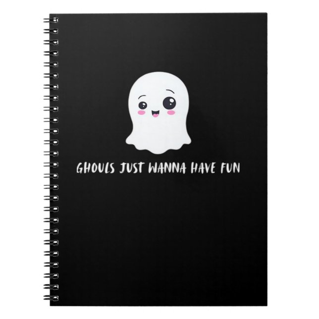 Caderno Espiral Ghouls Só Quer Divertir-Se No Belo Outono (Frente)
