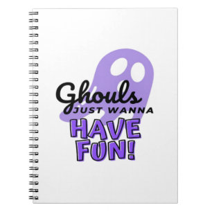 Caderno Espiral Ghouls Só Quer Divertir-Se No Dia das Bruxas