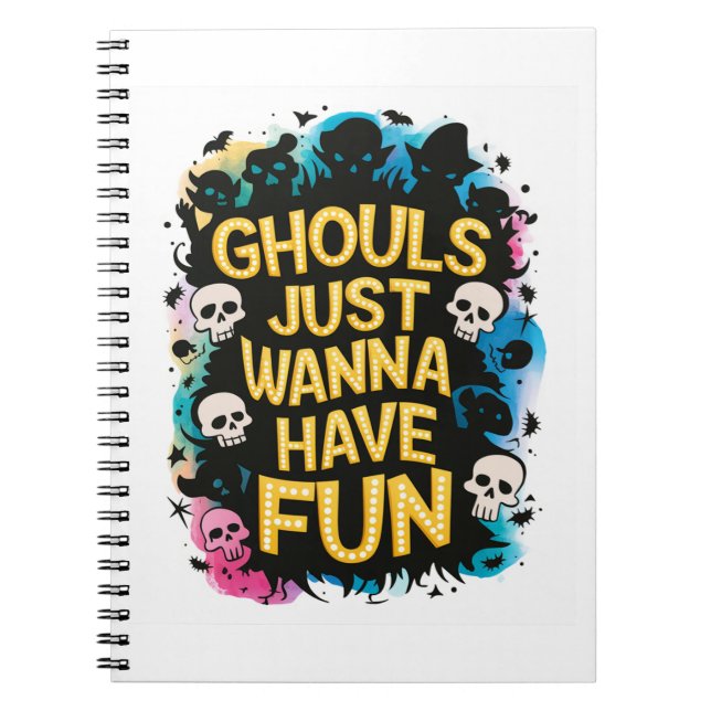 Caderno Espiral Ghouls Só Quer Se Divertir (Frente)
