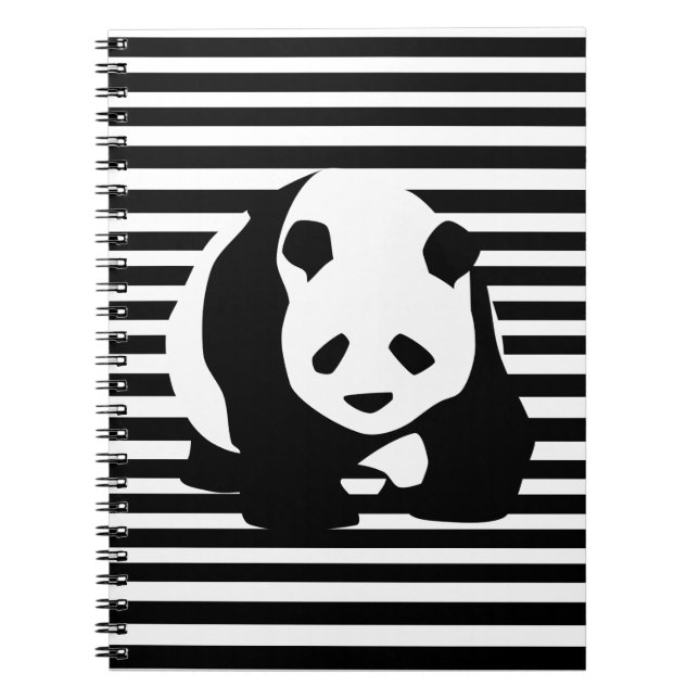 Caderno Espiral Giant Panda Black and White Striped (Frente)