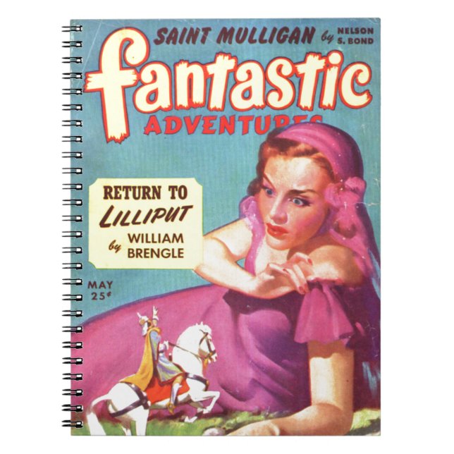 Caderno Espiral Giantess em um vestido da lavanda (Frente)