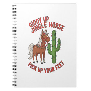 Caderno Espiral Giddy Up Jingle Horse Pegar Seus Pés