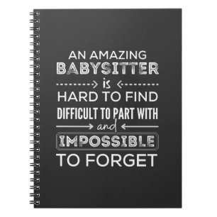 Caderno Espiral Gift For Babysitter, Babysitter Gift