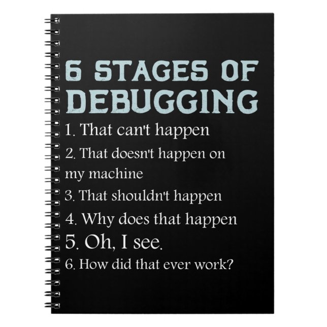 Caderno Espiral Gift for Coding Debug Computer Science programmer  (Frente)