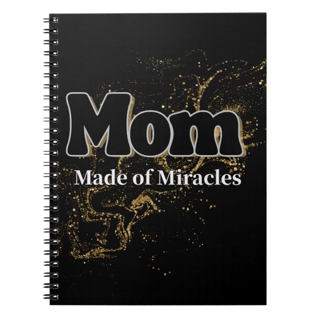 Caderno Espiral Gift for Mom Made of Miracles (Frente)