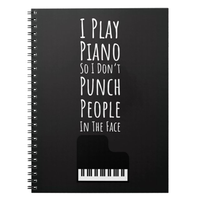 Caderno Espiral Gifts For Piano Lovers Pianist Music Keyboard (Frente)