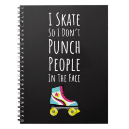 Caderno Espiral Gifts For Roller Derby Players Skating Team Quote