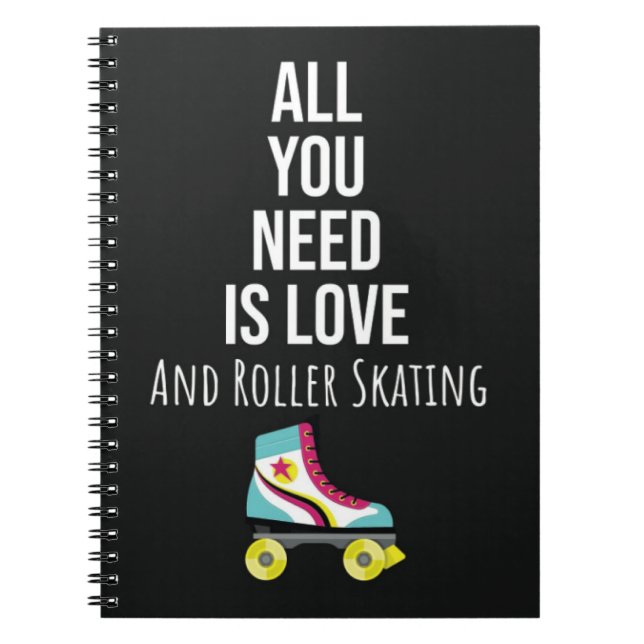 Caderno Espiral Gifts For Rollerskaters Rollerskating Rollerskates (Frente)