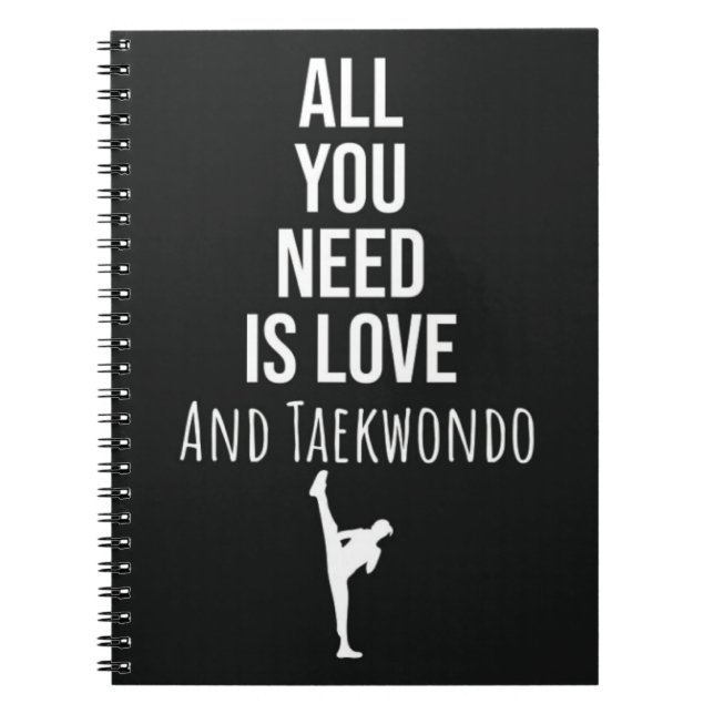 Caderno Espiral Gifts For Taekwondo Student Fighting Self Defense (Frente)
