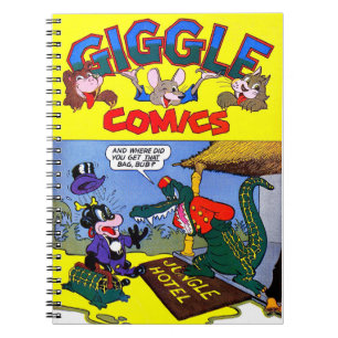 Caderno Espiral Giggle Crocodile Alligator Animal Vintage História