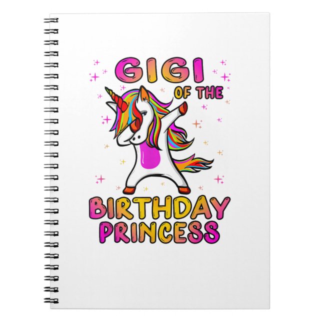 Caderno Espiral Gigi Of The Birthday Princess Girl - Grandma Dabbi (Frente)