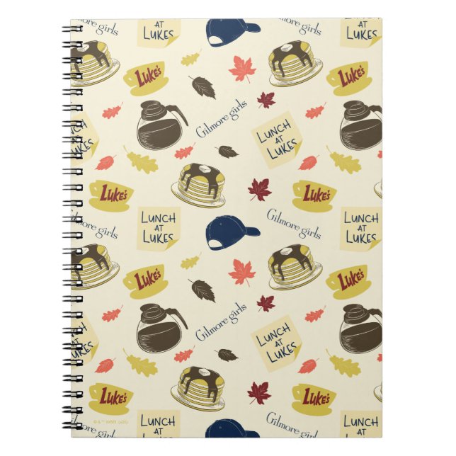 Caderno Espiral Gilmore Girls Lunch at Luke’s Pattern (Frente)