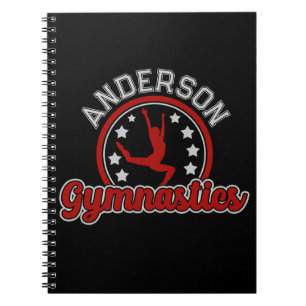 Caderno Espiral Ginástica ADICIONE NOME Ginasta Salto Solo Atleta