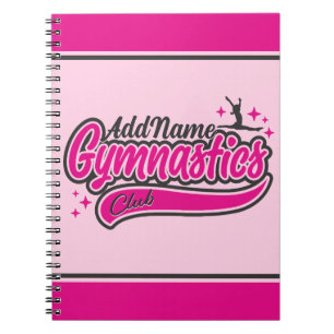 Caderno Espiral Ginástica de Divisão de Gymnast de NOME Personaliz