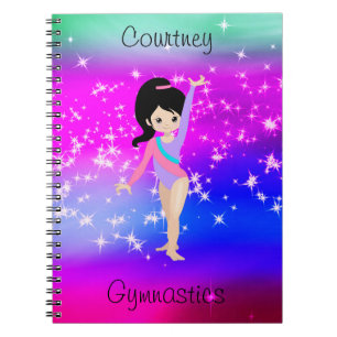 Caderno Espiral Ginástica Girls Gymnast Sparkle Gymnast em Leotar