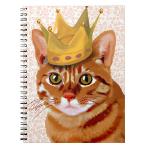 Caderno Espiral Ginger Cat com Retrato Coroa