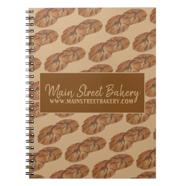 Caderno Espiral Ginger Snap Cookies Foodie Bakery Chef de Setor (Frente)