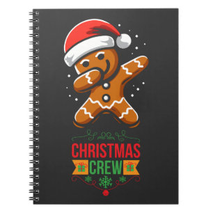 Caderno Espiral Gingerbird Dabbing Christmas