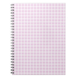 Caderno Espiral Gingham Algodão Doce