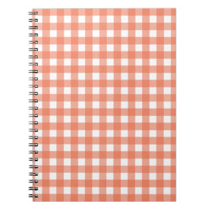 Caderno Espiral Gingham laranja