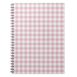 Caderno Espiral Gingham Stripes Rosa