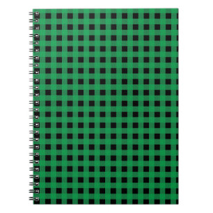 Caderno Espiral Ginham Green e Black