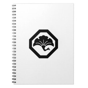 Caderno Espiral Ginkgo Crane no canto cortado