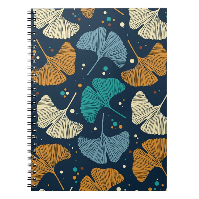 Caderno Espiral Ginkgo Leaf inspirado (Frente)