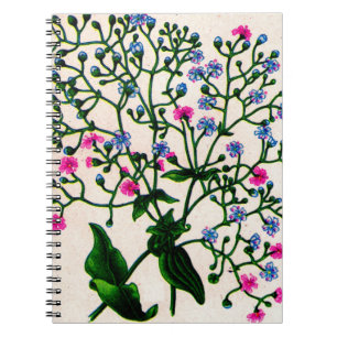 Caderno Espiral gippsophila da respiração do bebê