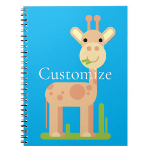 Caderno Espiral Girafa Bonita Maçando Thunder_Cove