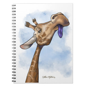 Caderno Espiral Girafa Condescendente Cartoon